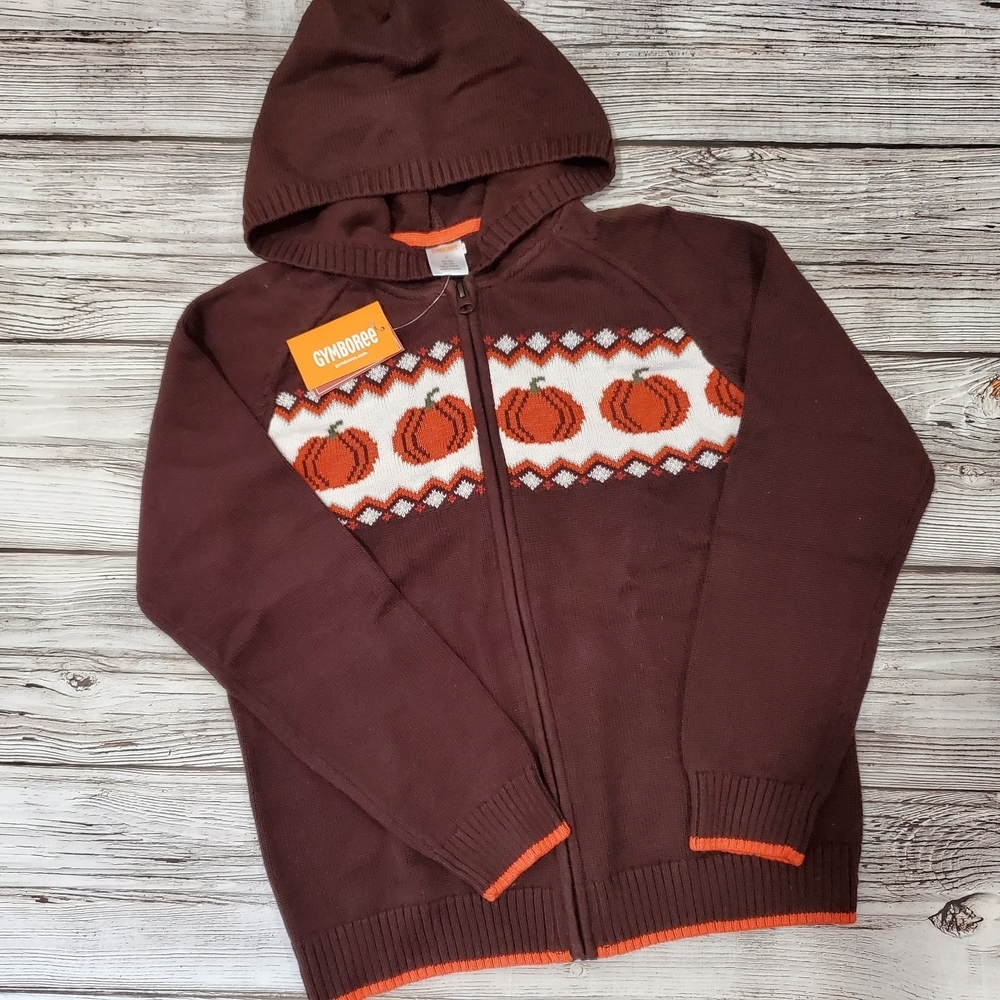 Gymboree Pumpkin Sweater Zip Up Hoodie Fall Harvest Multiple Sizes NWT - Picture 5 of 8